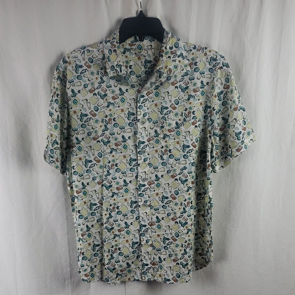 Age of Wisdom Men's Small Margarita Button Down Shirt